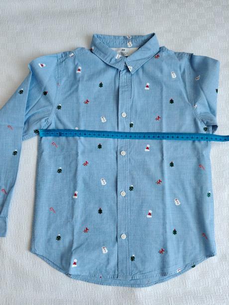 Košeľa s dlhým rukávom, velk. 128, zn. hm, h&m,128