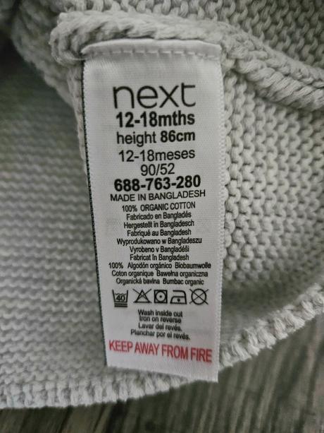 Svetrík na gombíky s dinosaurami next 80, next,80