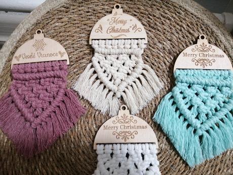 Macrame ozdoby vianoce, 