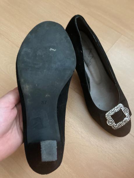 Dámske semišové lodičky, 37, 37