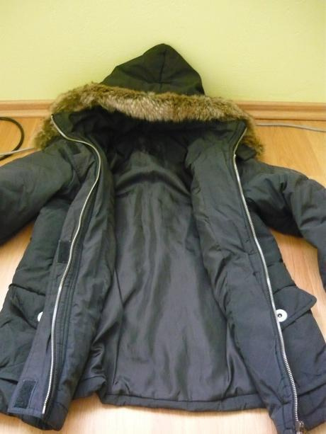 Dlhšia teplá bunda s kapucňou, koušinkou s/m, m
