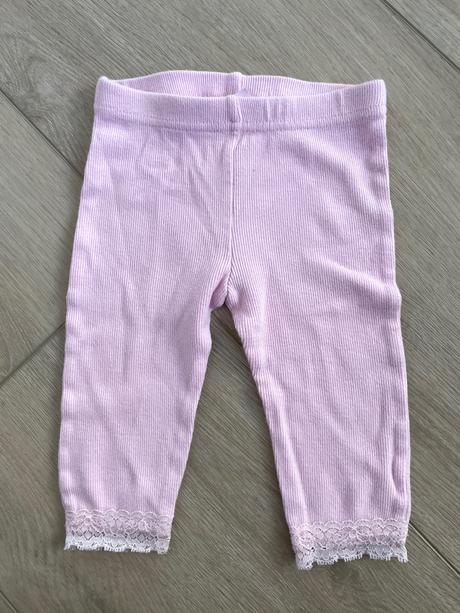 Rebrované legínky s čipkou, cherokee,68