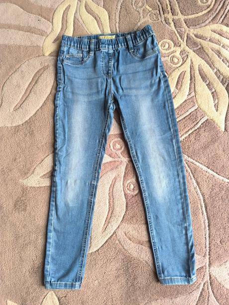 Rifľové nohavice, jeggingsy, next,140