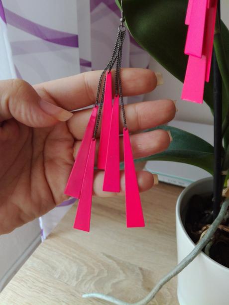 Žiarivé ružové náušnice, 