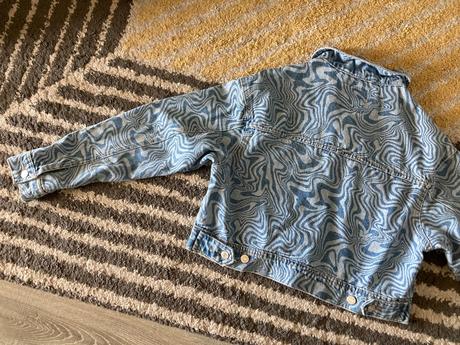 Vzorovaná riflová bunda xs/s, house,xs