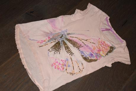 Nadherne tricko s flitrovanym motylom 4-8r., next,122