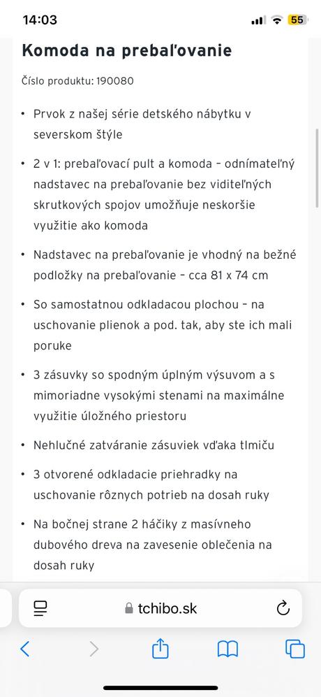 Prebaľovacia komoda, 