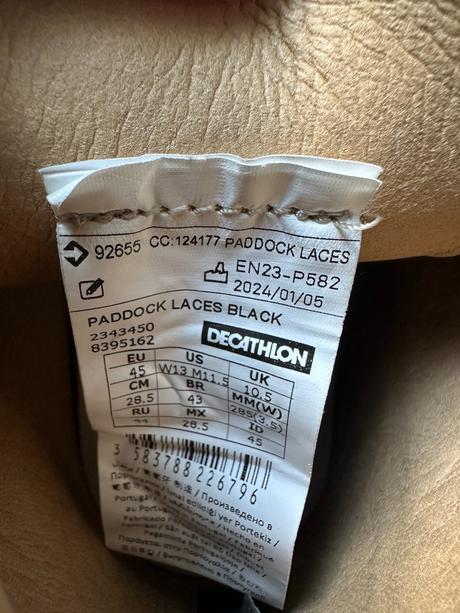 Kožená jazdecká obuv paddock 560, fouganza 45, 45