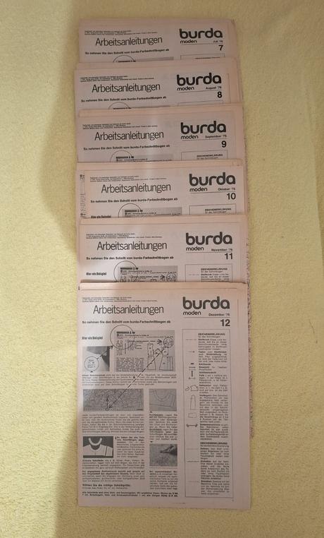 Zväzok retro burdy 1976 (2. polrok, čísla 7-12), 