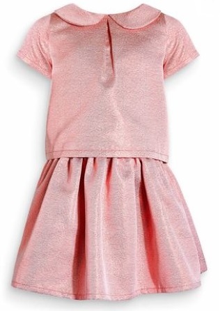 Next metalická ružová sukňa a blúzka, next,86 / 92 / 110 / 116