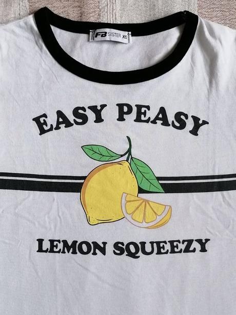 Lemon crop top, fishbone,xs