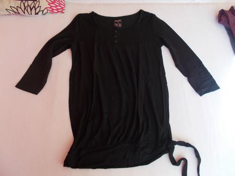 Tehotenské tričko čierne, s