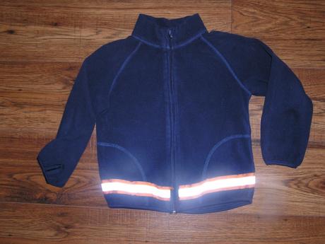 Flisova mikinka s reflexnym pasom "požiarnicka", h&m,98