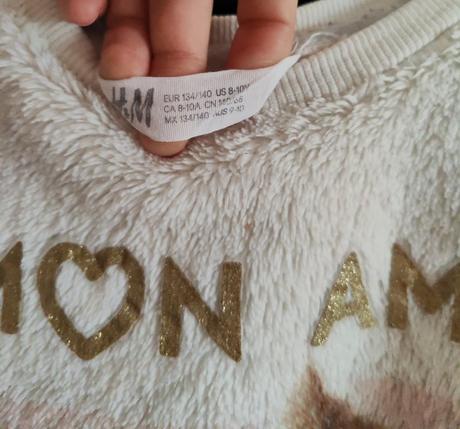 Huňatá mikinka, h&m,134
