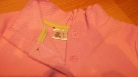 Ruzová flisova mikina, 86