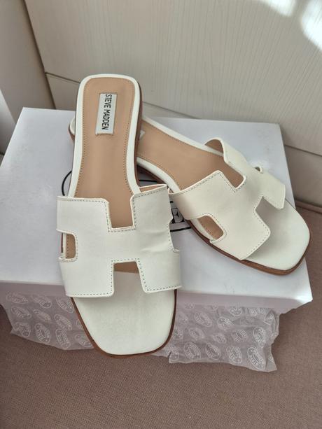 Steve madden dámske biele šľapky / sandále veľ. 41, steve madden,41