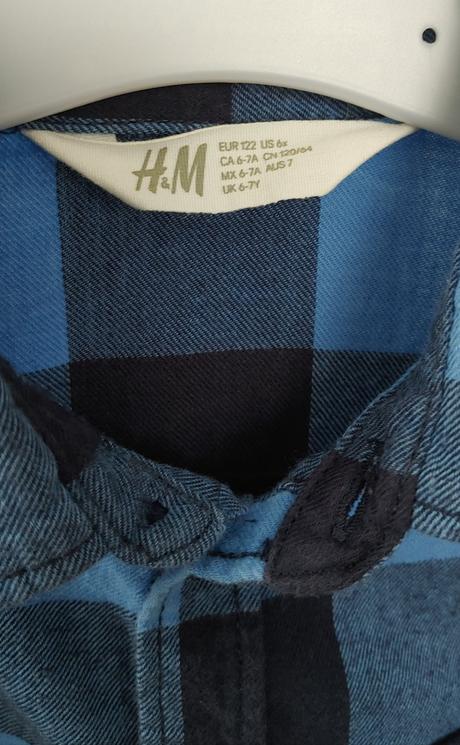 Flanelová košeľa h&m veľ. 122, h&m,122
