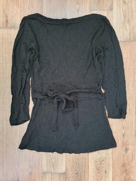 Cokoladovy elasticky top tricko 3/4 rukav, naf naf,s