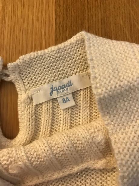 Jacadi smotanové vlnené šaty, jacadi,128