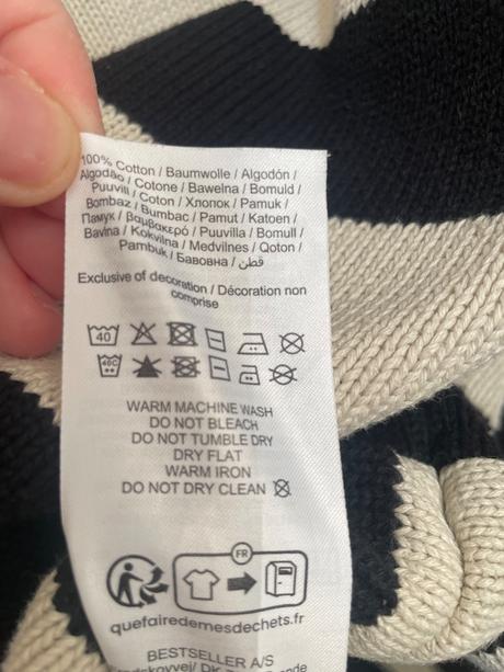 Bezovo cierny pasikavy sveter vero moda, vero moda,s