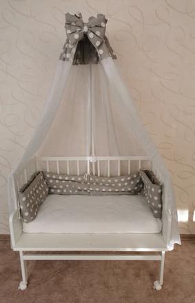 Postieľka pre novorodenca s baldachýnom, šírka (cm): 40,dĺžka (cm): 90