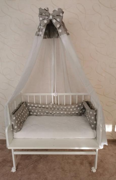 Postieľka pre novorodenca s baldachýnom, šírka (cm): 40,dĺžka (cm): 90