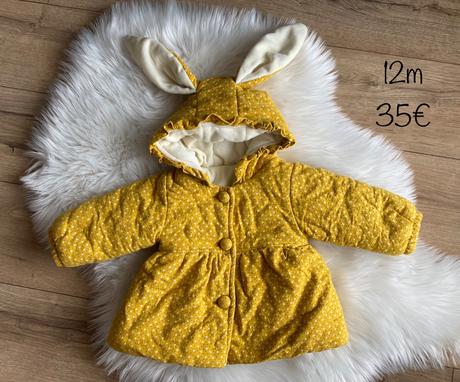 Zajko bunda / kabát s ušami vel.80, 80