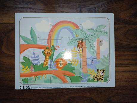 Drevené puzzle, 12 ks, 