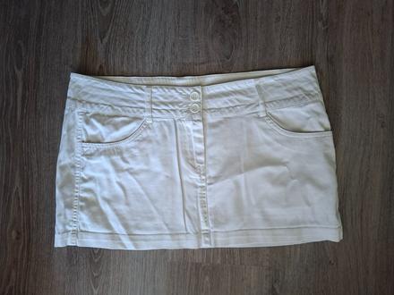 Biele dzinsova mimi sukna, xl