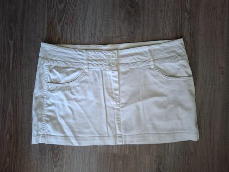 Biele dzinsova mimi sukna, xl