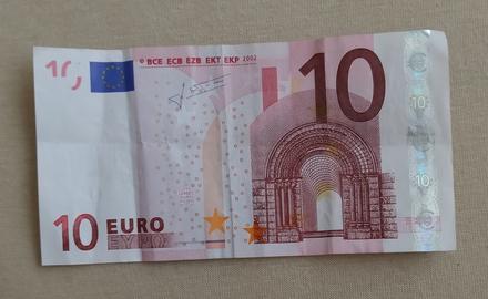 10 euro bankovka 2002 u, 