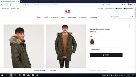 Zimná bunda hm, bombéra hm, h&m,l