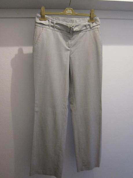 Nohavice s jemnymi pruhmi, camaieu,38