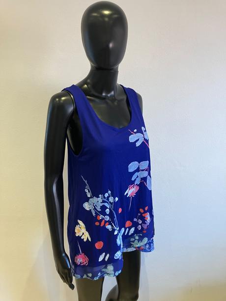 Dámske kvetované tričko s volánom desigual (m), desigual,m