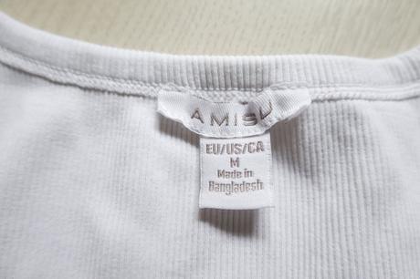 Vrúbkované dámske tričko amisu, amisu,m