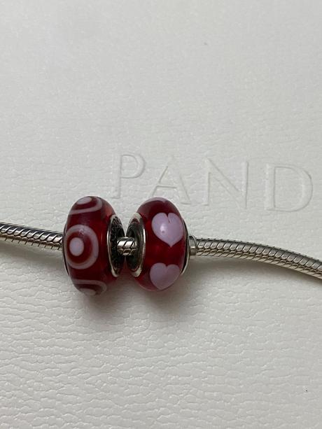 Pandora červene murano, pandora