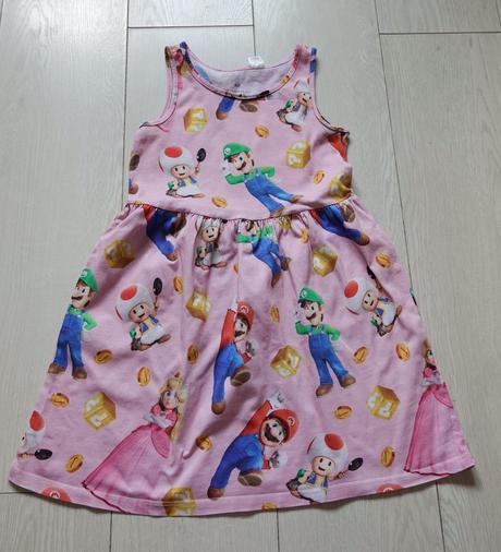 Šaty h&m mario bros 122/128, h&m,122