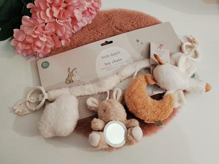 Reťaz na kočík little dutch newborn naturals, 