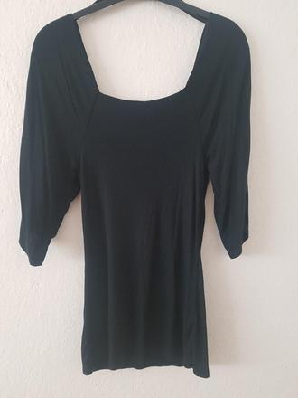 Predlzeny cierny top / tricko - padave rukavy, s