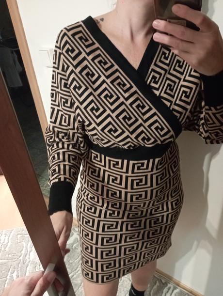 Vzorované saty z butiku, m