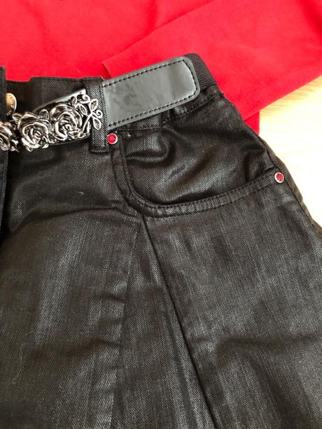 Dievcenská jeansová sukňa, 140