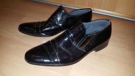 Čierne kožené topánky, 45