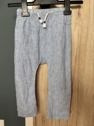Nohavice ľan/bavlna h&m 92/98, h&m,92