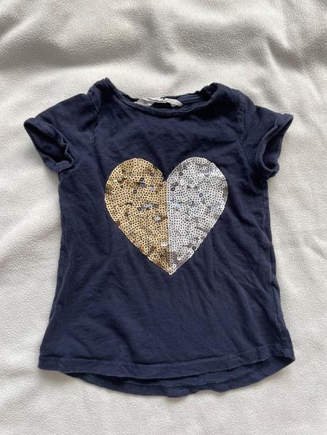 Tricko s flitrami, h&m,98