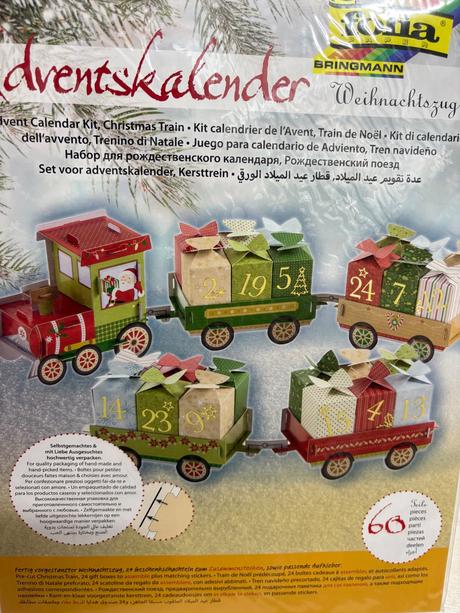 Adventný kalendár- vianočny vlacik na poskladanie,