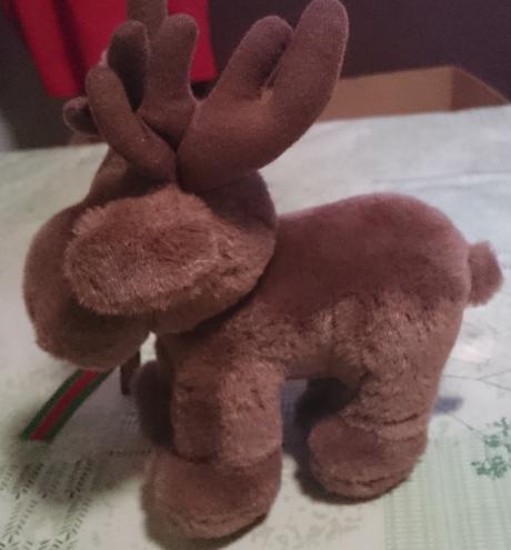 Plyšový vianočný sobík, 23 cm, 