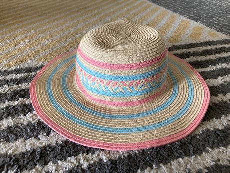 Pásikavý slamený klobúk 128/146, reserved,134