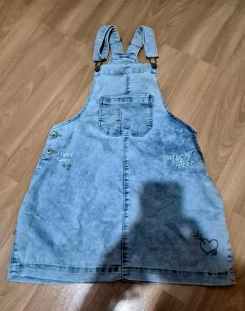 Riflové šaty na traky, 164