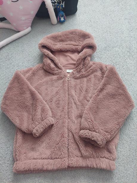 Dievčenský kabát, kožuch, f&f,128