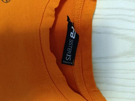 Oranžové tričko, fishbone,xs